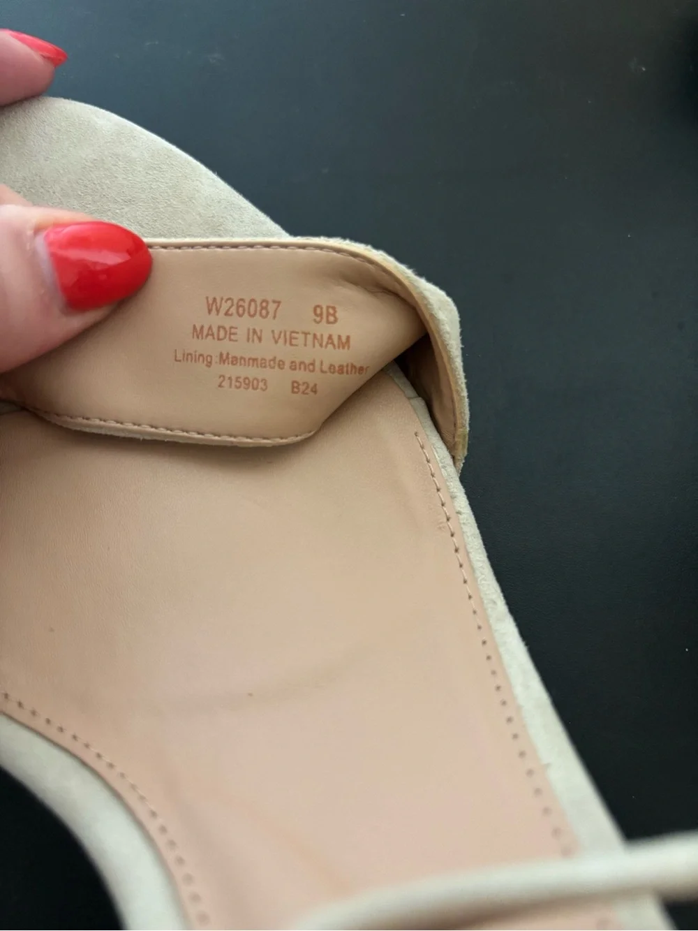 Cole Haan Beige Suede Block Heel Sandals